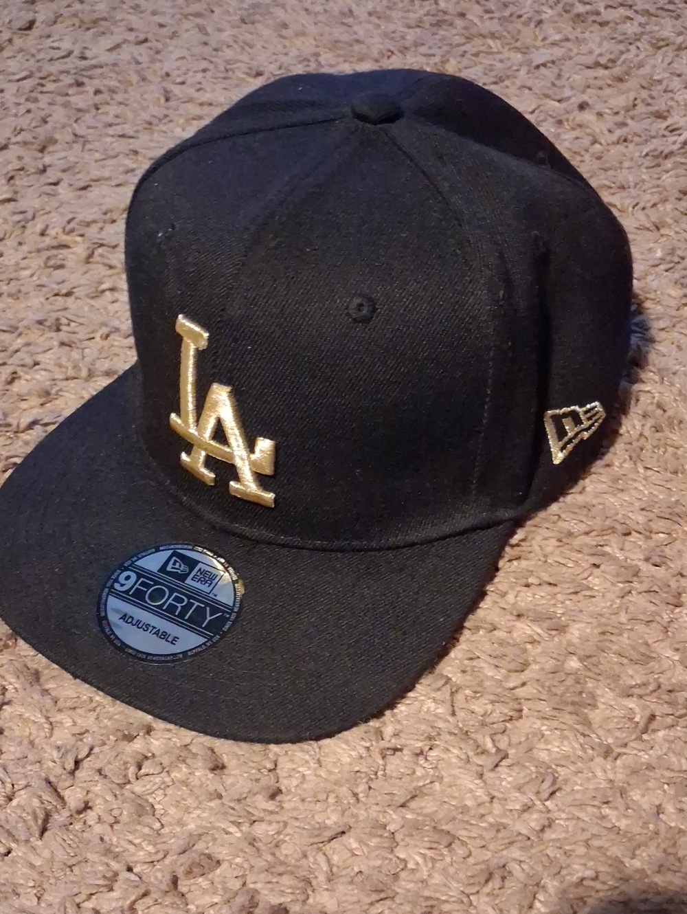 New Era Black and Gold LA Dodgers 9FORTY Adjustable Cap